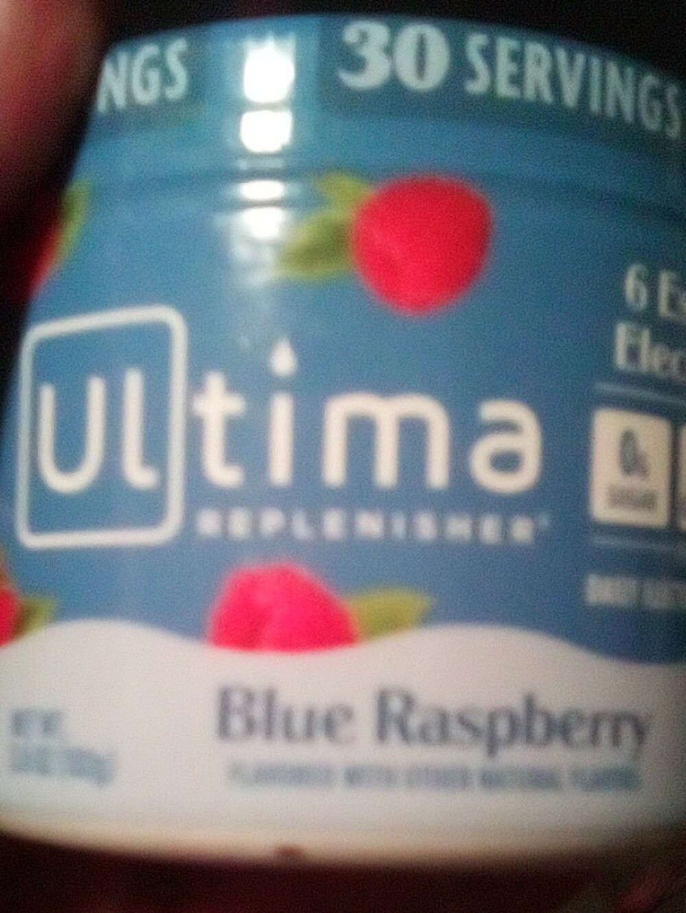 Ultima Replenisher Drink Mix Powder - 2 Raspberry / 2 Blue Raspberry - Picture 3 of 3